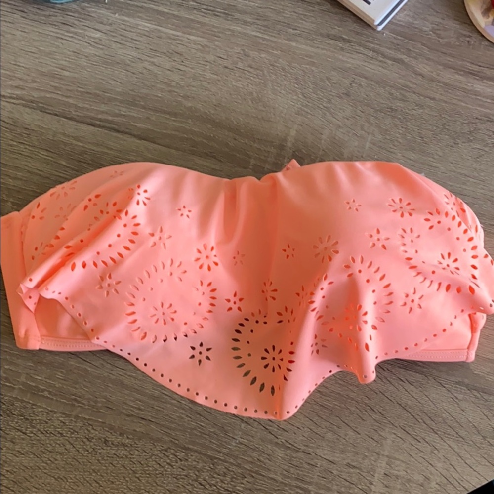 Pink Bandeaux Swim Top